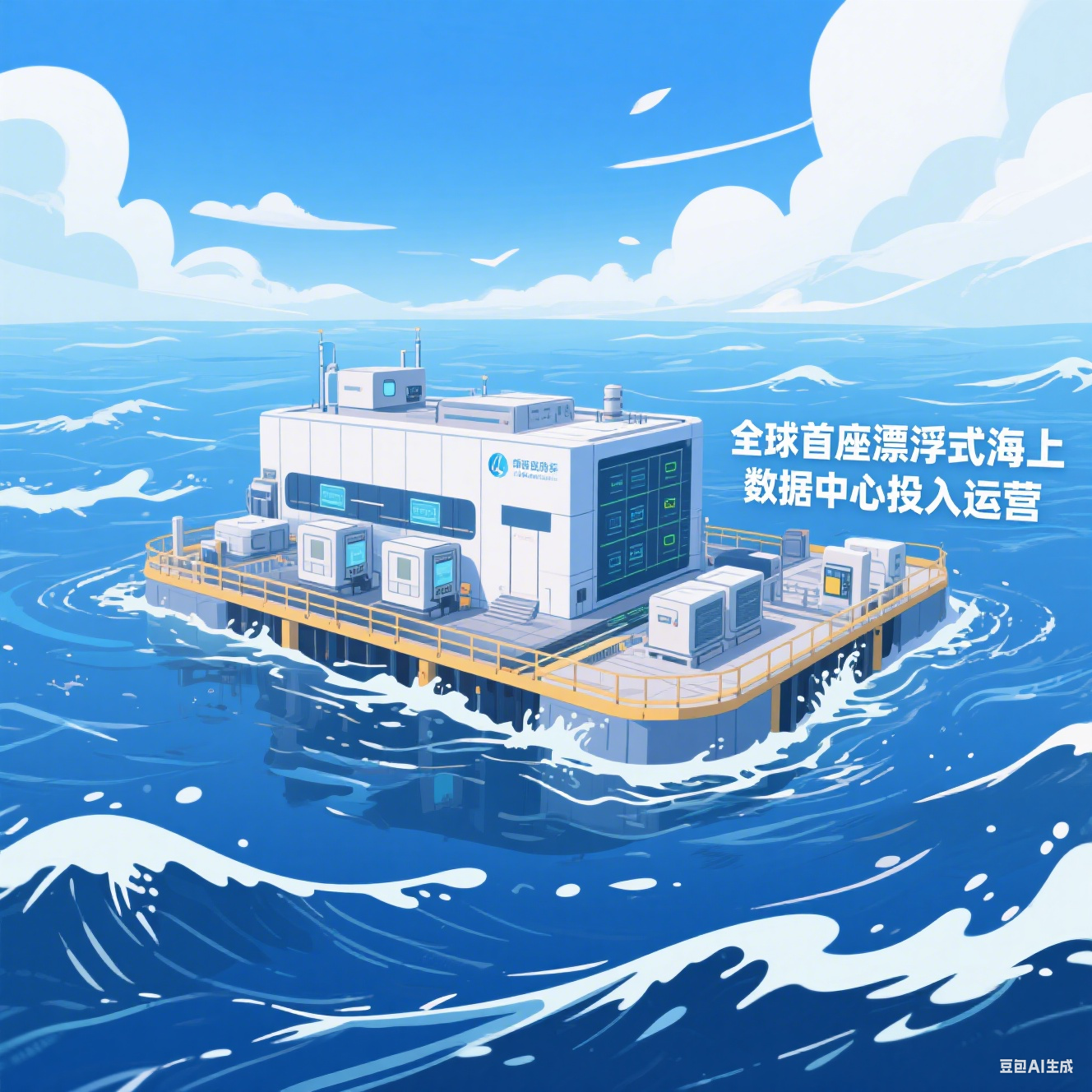 全球首座漂浮式海上数据中心投入运营