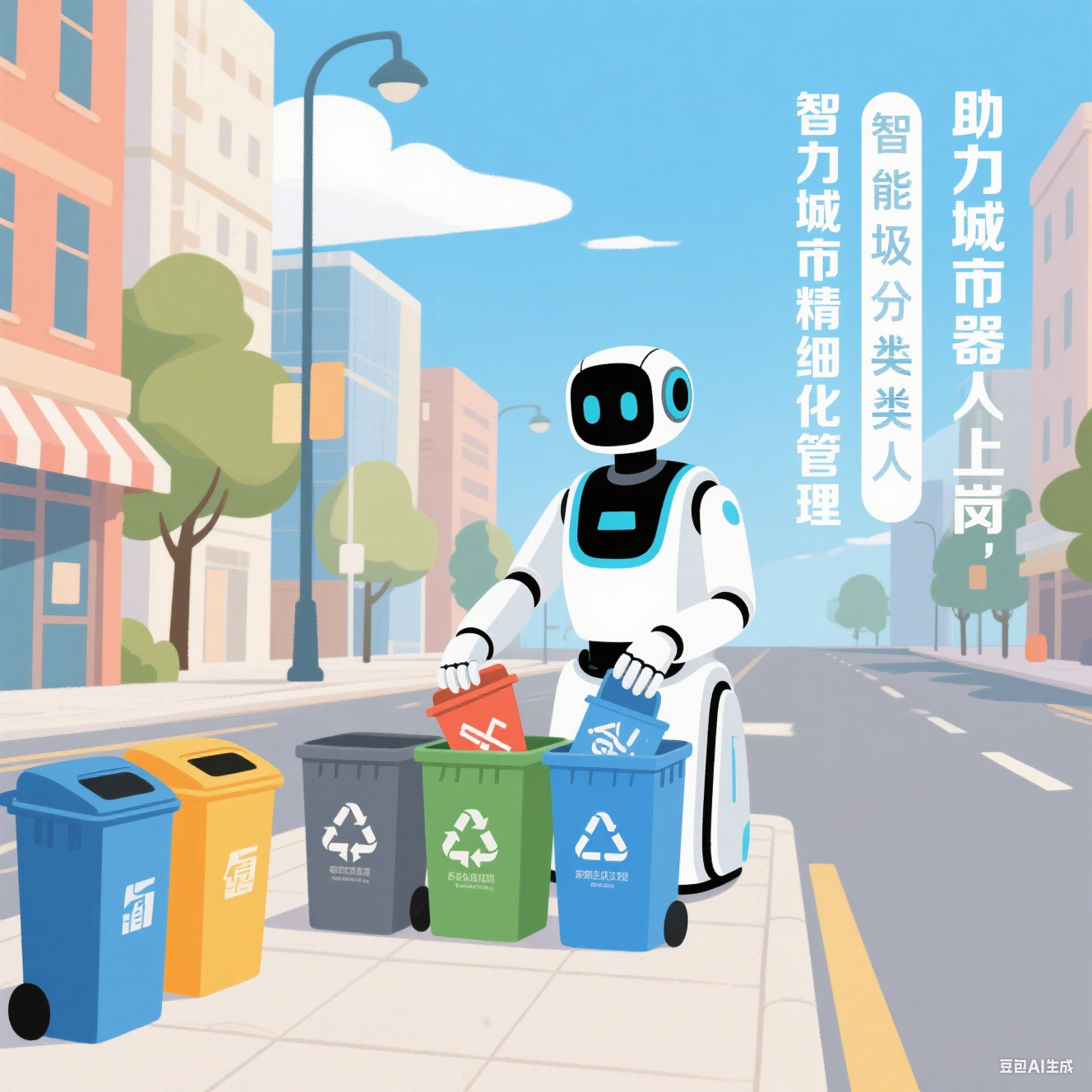 智能垃圾分类机器人上岗，助力城市精细化管理